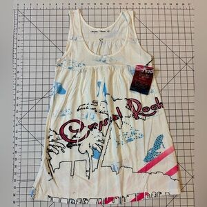 NWT Christian Audigier Women’s Size Small Crystal Rock Hollywood Shirt
